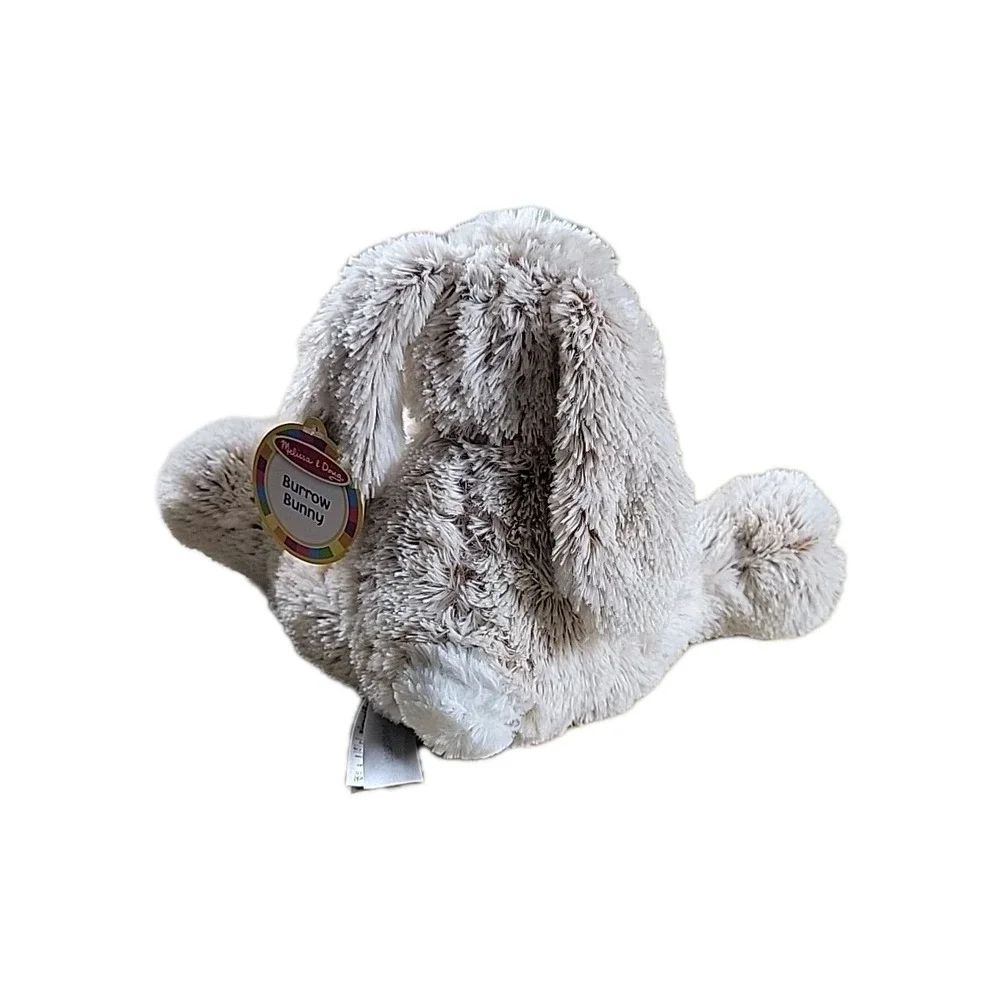Melissa and Doug Burrow Bunny Rabbit Fuzzy Plush Stuffed Animal 10